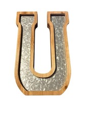 XXL 14" Galvanized Metal and Wood Industrial Home and Business Wall Letters