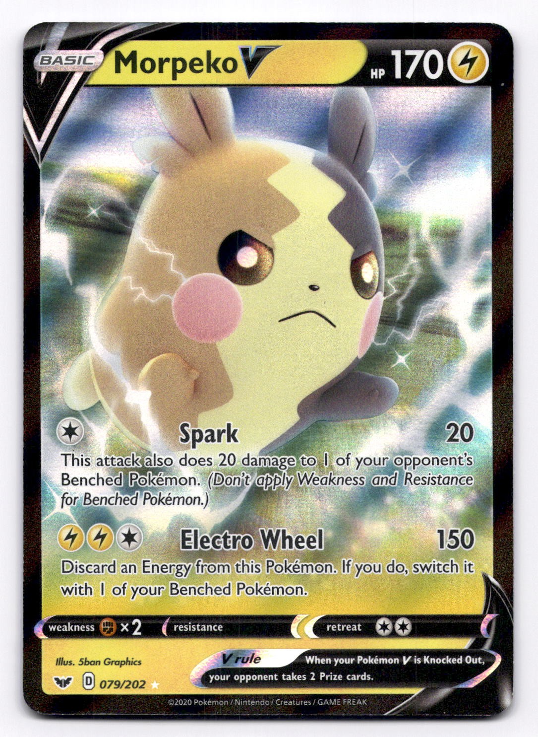 Morpeko V SWSH01: Sword & Shield Base Set - Pokemon NM 079/202