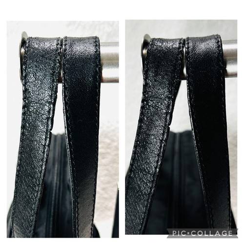 Authentic PRADA Briefcase Business Bag 2way Logo Nylon Leather Black A4 - Picture 10 of 15