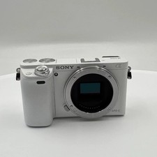 Sony a6000 White Mirrorless Digital Camera Body Only 24MP Tested Battery Charger