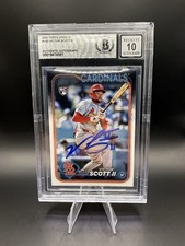Victor Scott II Signed 2024 Topps Update Cardinals BAS Beckett Encap Auto Gd 10