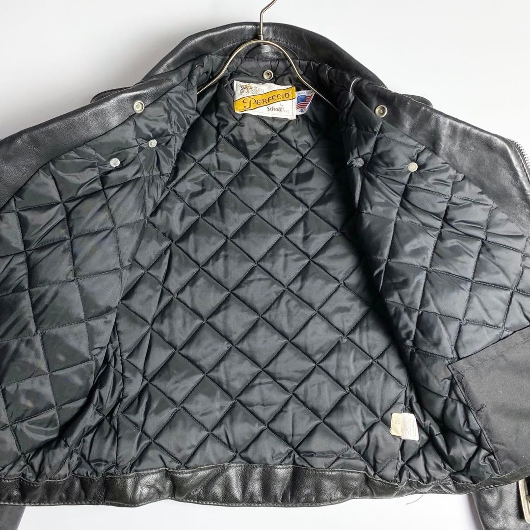 Schott Perfecto Double Riders Leather Jacket USA Made Size 40 L