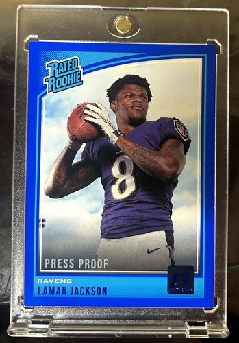 Lamar Jackson [Press Proof Blue] #317 2018 Donruss card