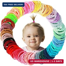 200PCS Small Hair Ties,No Crease Baby Hair Ties,Elastic Hair Ponytail Holder Hai