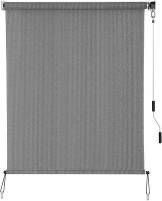 Outdoor Sunshade Roller Shades 60'' W x 72'' H Cordless Roll Up Shade Blinds