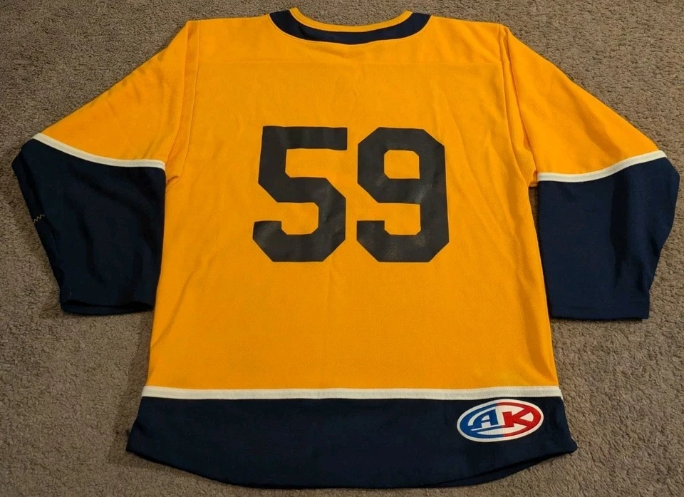 Camiseta deportiva de hockey tejida deportiva Nashville Predators #59 amarilla juvenil XL Foto 2 de 4