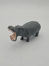 🦛 Greenbrier International Plastic Hippo Figure 6" Gray Animal Toy –...