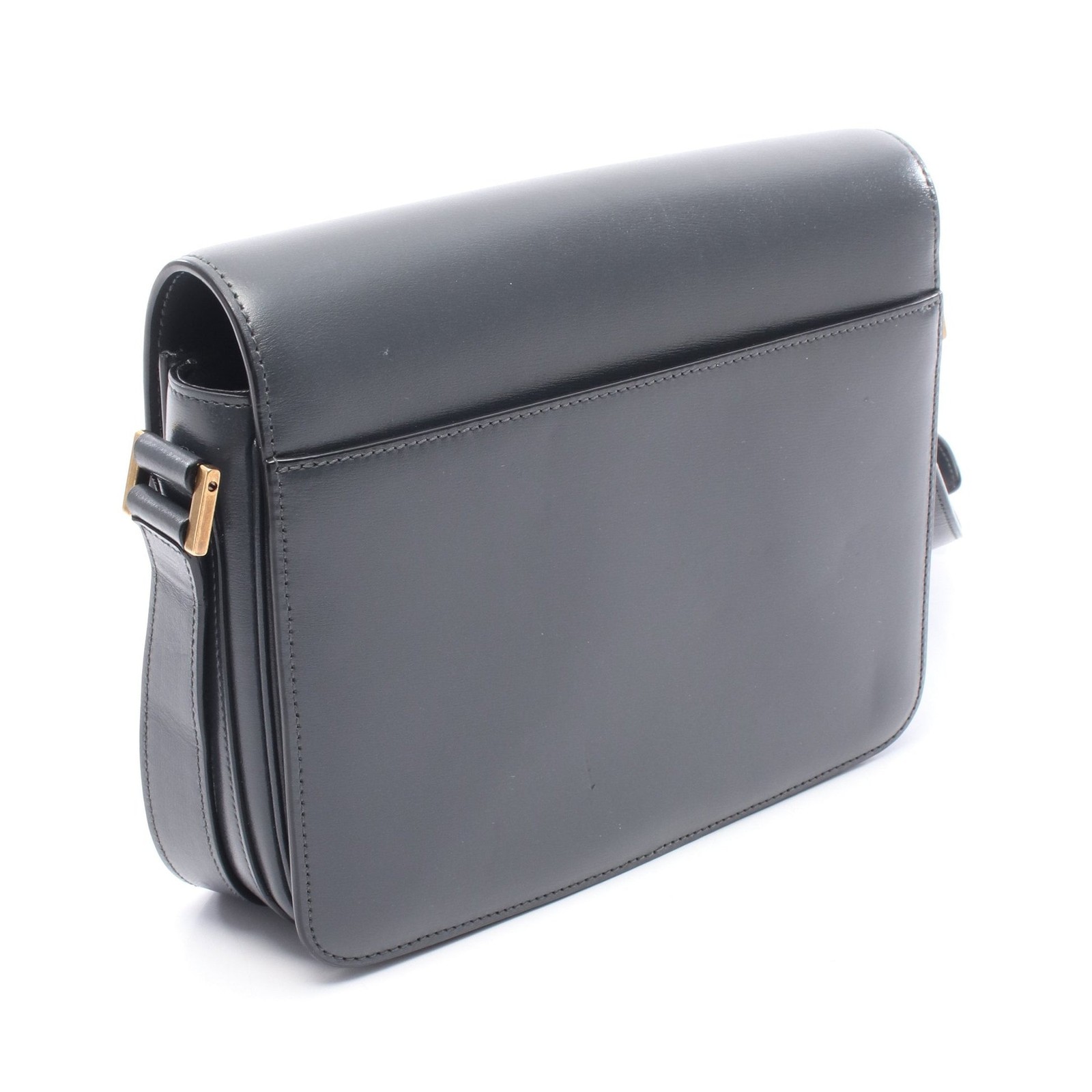 【BORSA】Saint Laurent LE61 Borsa a tracolla in pelle grigia dal Giappone usata