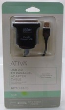 Ativa USB 2.0 to Parallel Printer Adapter Cable 6' ft 828-565 NEW