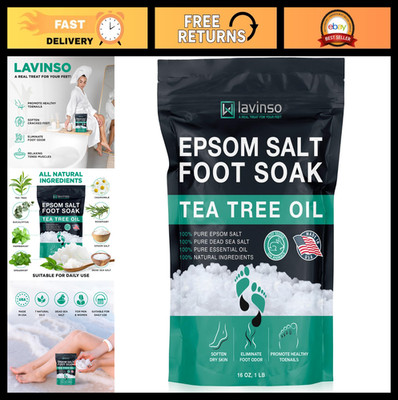 Tea Tree Oil Foot Soak with Epsom Salt - Toenail Health, Athlete's Foot Relief,