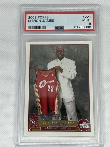 2003 Topps Basketball #221 LeBron James RC Rookie PSA 9 MINT