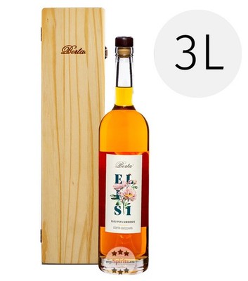 Berta Grappa Elisi / 43 % Vol. / 3,0 Liter-Flasche in Holzkiste