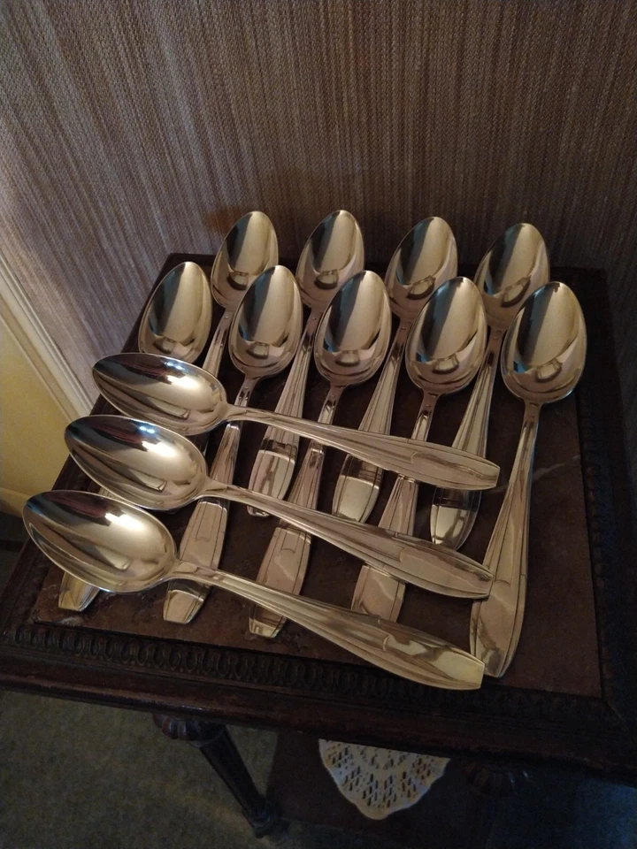 Ménagère 24 Pièces Couverts de Table ART DECO Orfèvrerie Apollo Métal Argenté - Photo 4/4