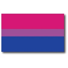 Bisexual Pride Flag Magnet Decal, 3x5 Inches Automotive Magnet for Car Truck SUV
