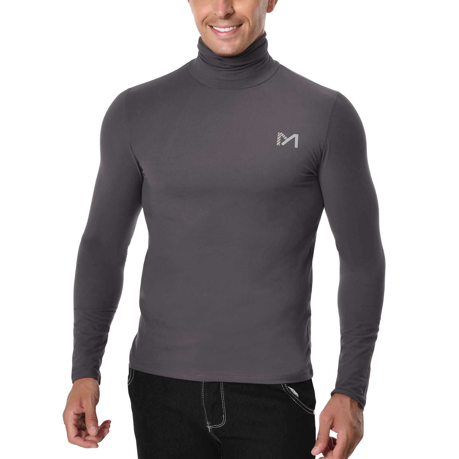 Mens Thermal Long Sleeve Vest Top Ski Warm Winter T Shirt Underwear
