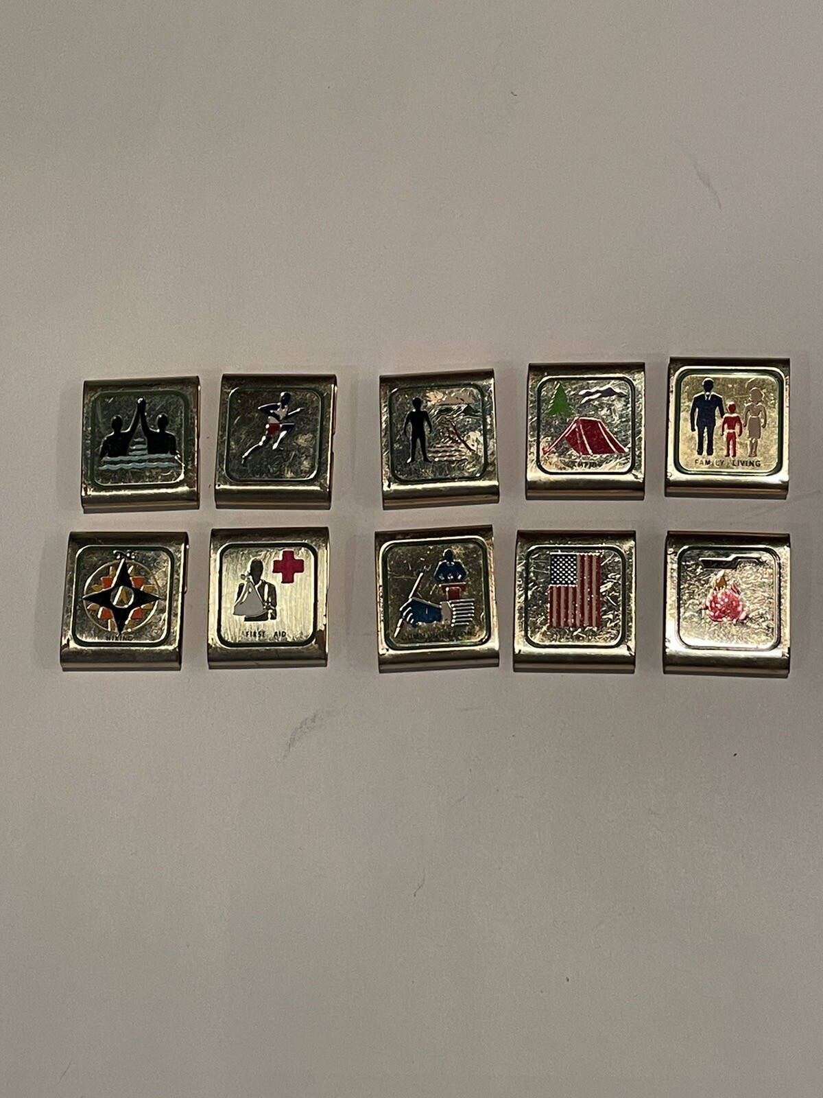 Vintage Boy Scouts of America Skill Awards Belt Loops Badge Lot of 10