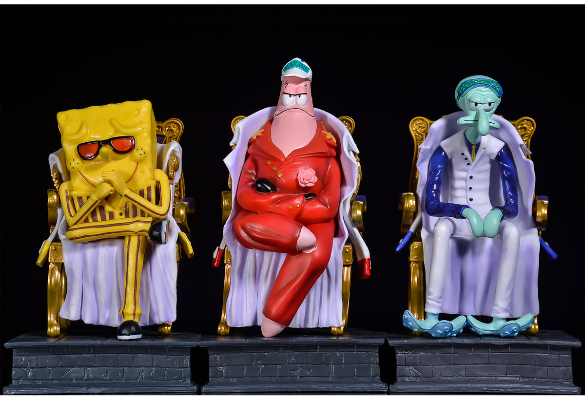 SPONGEBOB COSPLAY ONE PIECE PVC FIGURE Anime Action Figure