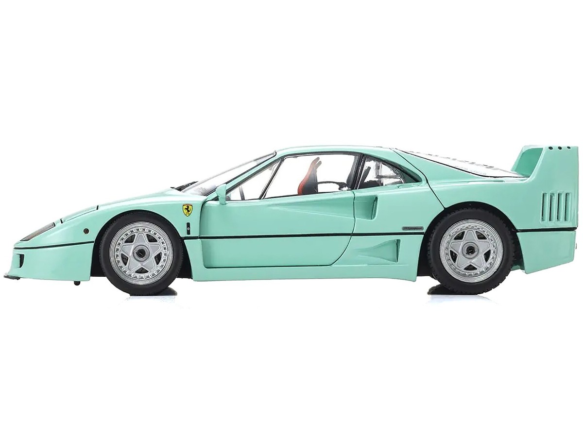 FERRARI F40 MINT GREEN 1/18 DIECAST MODEL CAR BY KYOSHO KS08416 MG