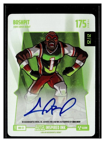 Bo Jackson Battle Arena Boshpit Glow Auto /25 Chris Bosh Heat