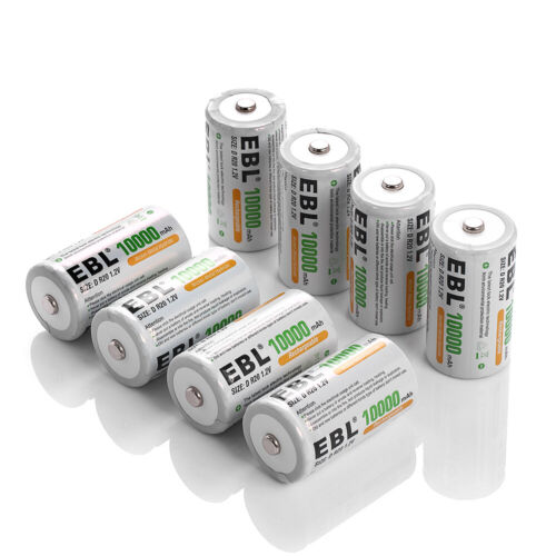 Lot D C Cell Size Rechargeable Batteries High Capacity NiMH /LCD Battery Charger - Picture 22 of 115