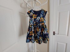 Dress Navy Multi Colour Age: 12-18 Months SALE