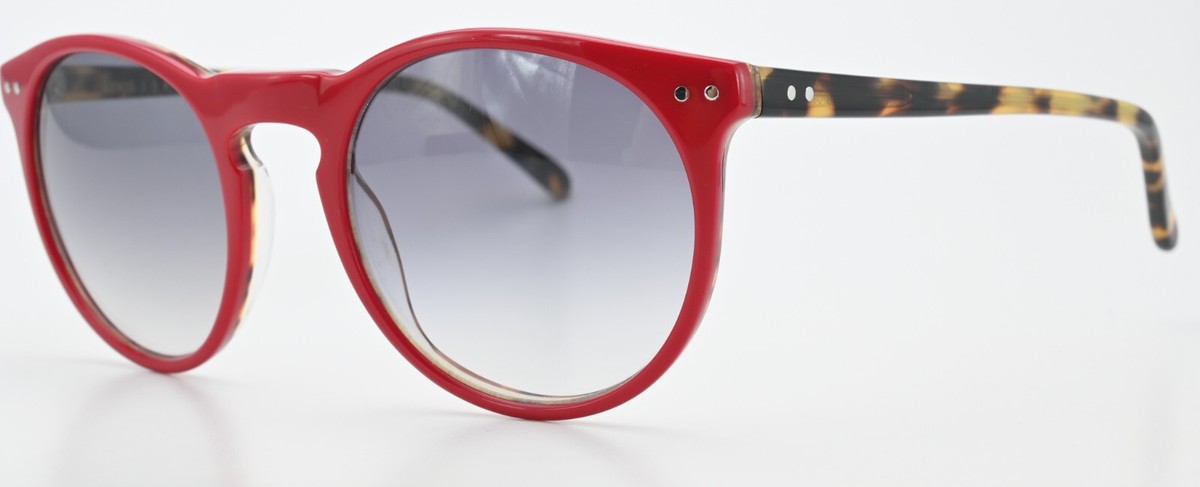 Lesca Lunetier Sunglasses Mod. P9 Col. 9 Red Panto Acetate Gray 