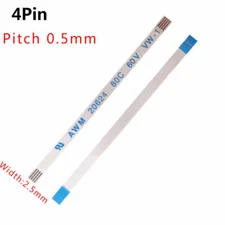 FFC/FPC Flexible Flat Cable 0.5mm 4-Pin AWM 20624 80C 60V VW-1 Forward/Reverse 