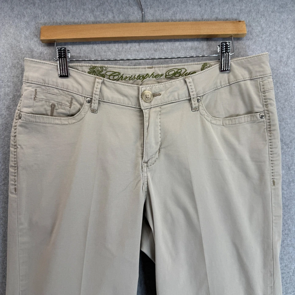 Женские укороченные желтовато-коричневые брюки цвета хаки Christopher Blue классические повседневные капри размер 10 - Изображение 4 из 4