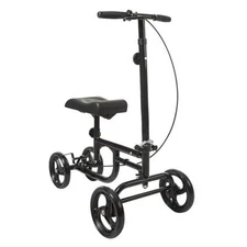 ELENKER All-Road Knee Walker Medical Scooter Steerable Crutch Alternative Black
