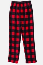 107 Charter Club Women's Red Black Plaid Print Pull ON Pajama Pants Size L