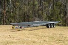 TINY HOUSE TRAILER 8M X 2.4M TRI AXLE 4500KG **REMOVABLE DRAWBAR*** 580mm DECK H