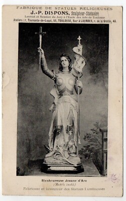 LOURDES - Hohe Pyrenäen - CPA 65 - Atelier DISPONS Leuchtstatue Jeanne D'Arc