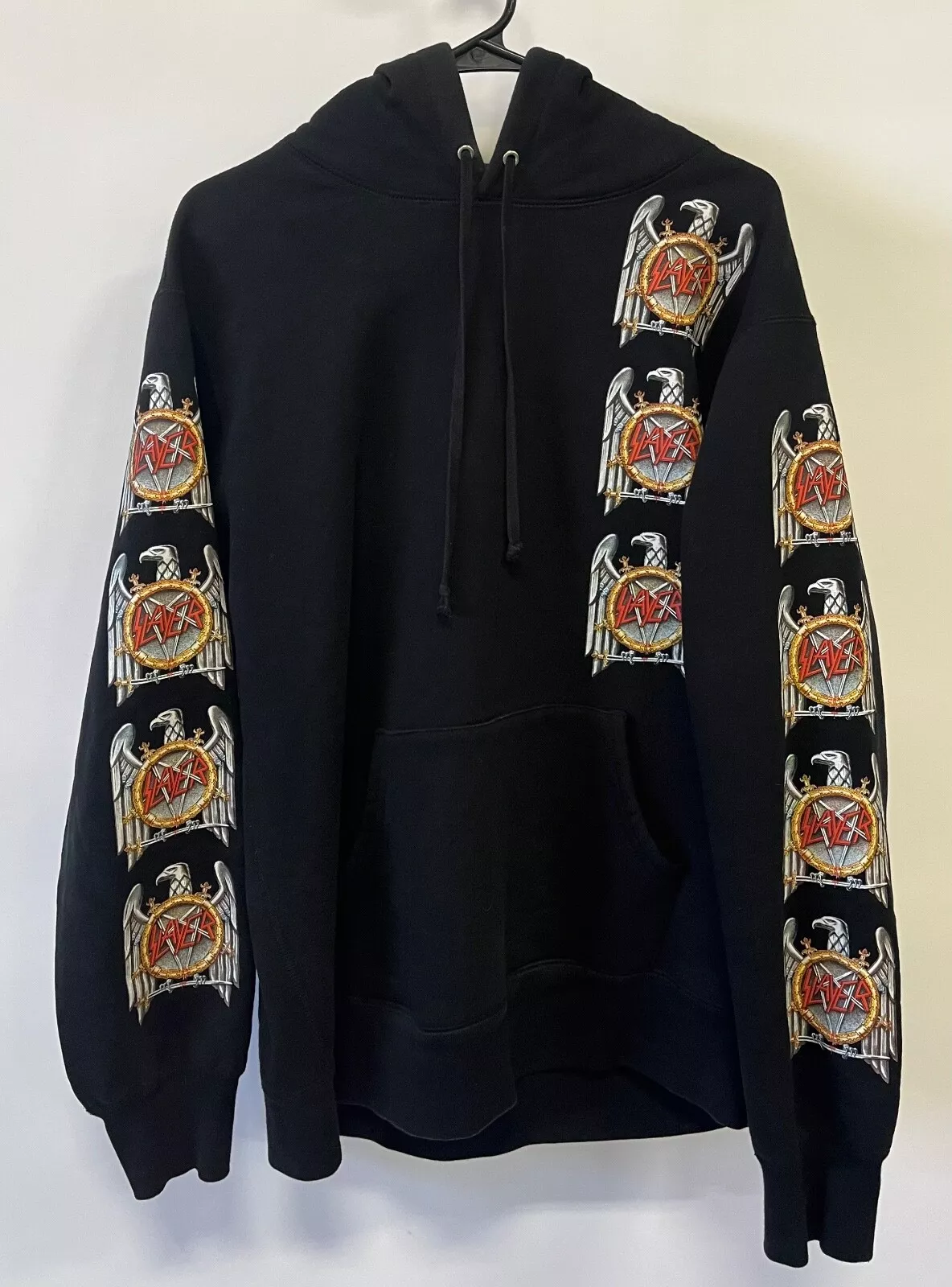 Sweat à capuche noir homme Supreme x Slayer L