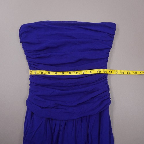 Robe froncée sans bretelles Elana neuve doublée femme moyenne pervenche États-Unis neuve avec étiquette - Photo 8/10