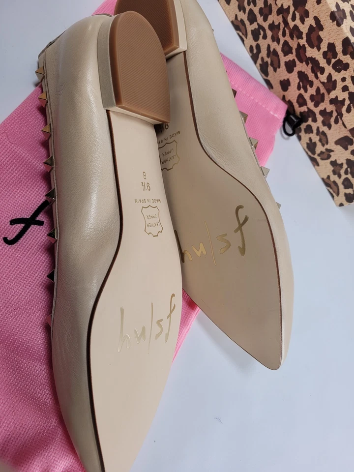 Zapatos planos Nisim con suela francesa FS/NY para mujer cómodos beige talla 9,5 Foto 2 de 4
