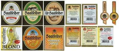 6 Bieretiketten Saalfelder Brauhaus SAALFELD Thüringen *S13e