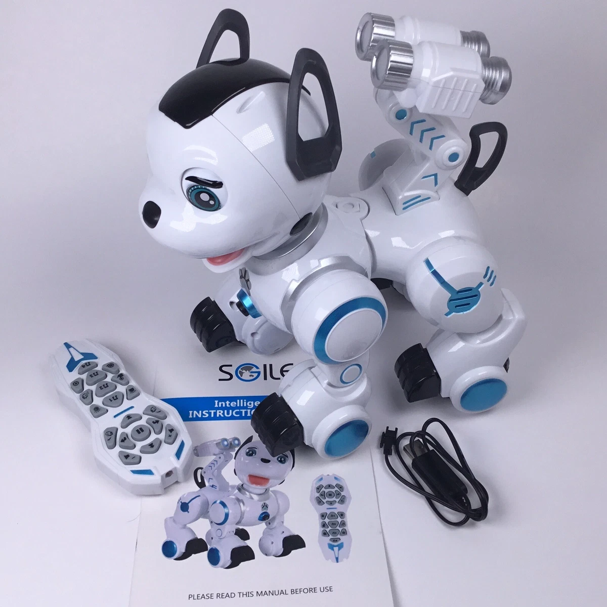 SGILE RC Robot Toy, Programmable Intelligent , Blue – sgile