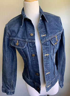 Vintage Lee Riders PATD 153438 Denim Jean Trucker Jacket USA No 