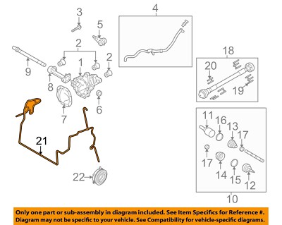 FORD OEM 11-14 F-150 Front Suspension Carrier Front Axles-Vacuum Tube BL3Z7A785B