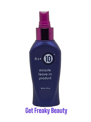 4 oz. It's A 10 Miracle Leave-In Product. 120ml. NEW. FREE SHIPPING..