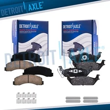 Front & Rear Ceramic Brake Pads w/Hardware for 2010 2011 Ford F150