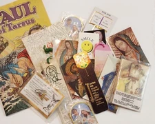 Lot of Vintage Religious Ephemera, 18 Items, Saul Comic, Book Marks, Post Cards