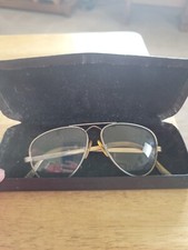 Vintage Pilot Gold/Silver Aviator Eyeglasses Frame. France 4.5" Hinge To Hinge.