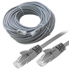 20M METER ETHERNET CABLE RJ45 NETWORK LEAD PREMIUM CAT5E Grey