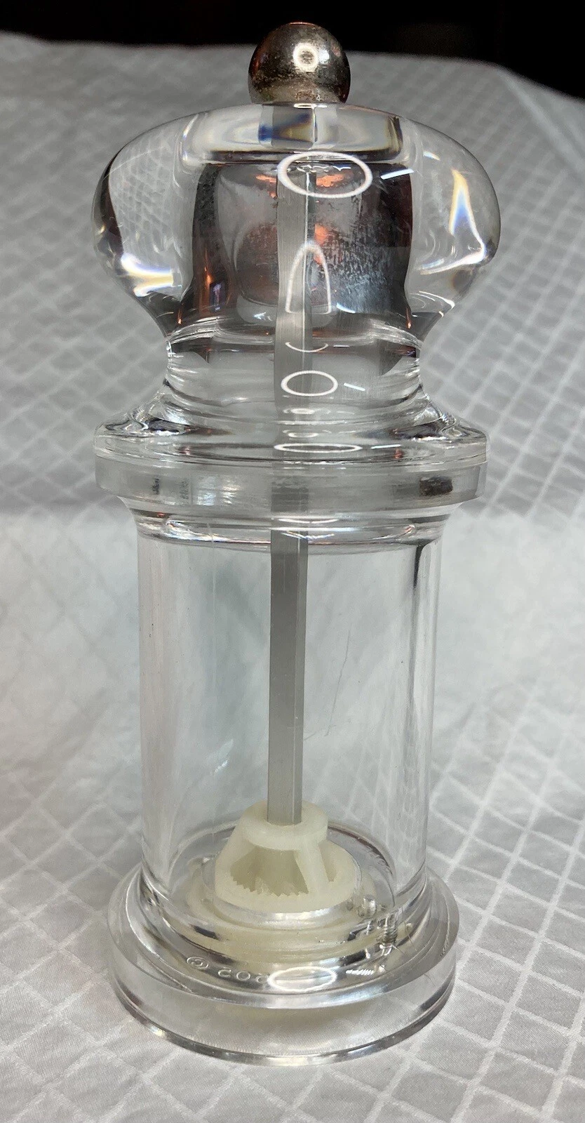 COLE & MASON 505 Salt /Grinder - Clear Acrylic Mill Includes Precision Mechanism