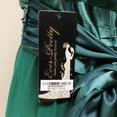 EverPretty Formal Evening Gown DRESS Prom Size 10 Emerald Green Strapless  NWT | eBay