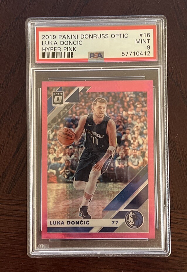 2019 Panini Donruss Optic Hyper Pink #16 Luka Doncic Mavericks PSA 9 MINT