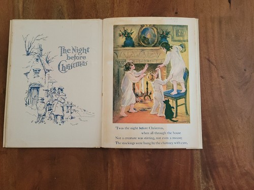 Clement C Moore, Frances Brundage NIGHT BEFORE CHRISTMAS, 1915, boards not SC - Picture 3 of 13