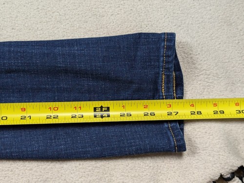 Women's Blue Levi’s 711 Skinny Jeans Size 33 Crop Dark Wash Stretchy Mid-Rise - Picture 13 of 16