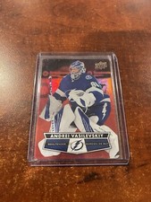 Andrei Vasilevskiy 2021-22 UD Tim Hortons Hockey Red Die-Cut DC-33 Tampa Bay